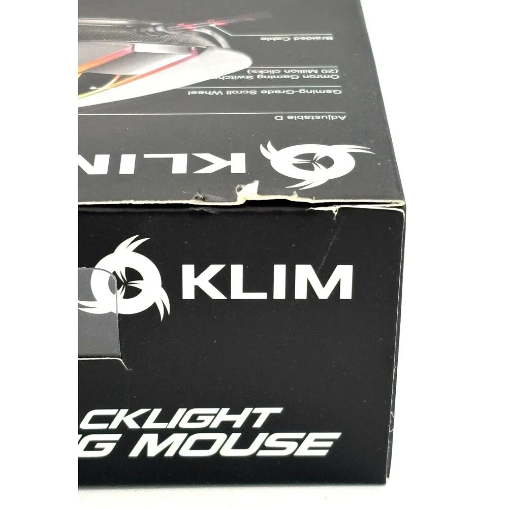 Klim AIM RGB Backlight Gaming Mouse‎ B06XH2381Y Macro Programmable Wired Mac/PC